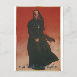 Postal traicionar al Poster de propaganda