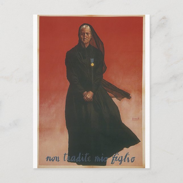 Postal traicionar al Poster de propaganda (Anverso)