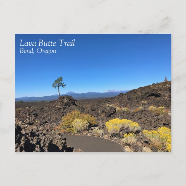 Postal Trail de la falda de la lava, Oregón (Anverso)