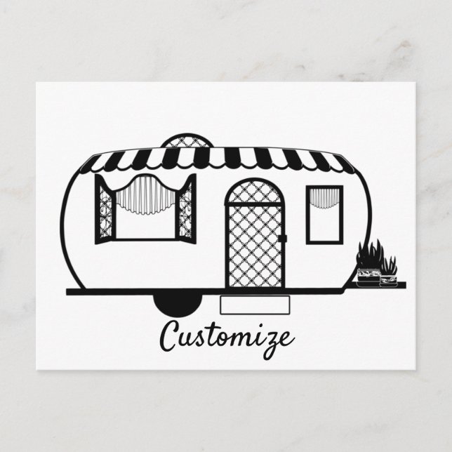 Postal Trailer de caravana redondeado Thunder_Cove (Anverso)