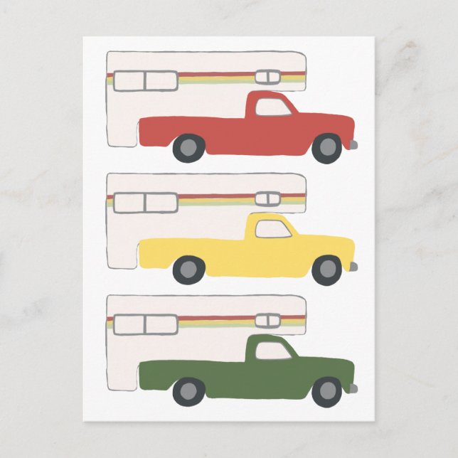 Postal Trailer de rasta colorido (Anverso)