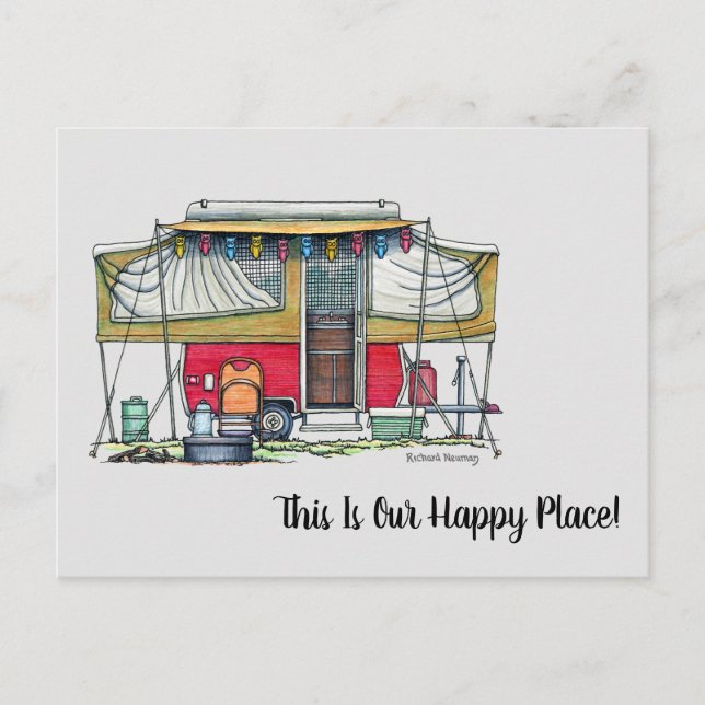 Postal Trailer de viaje de caravana RV de estilo emergent (Anverso)