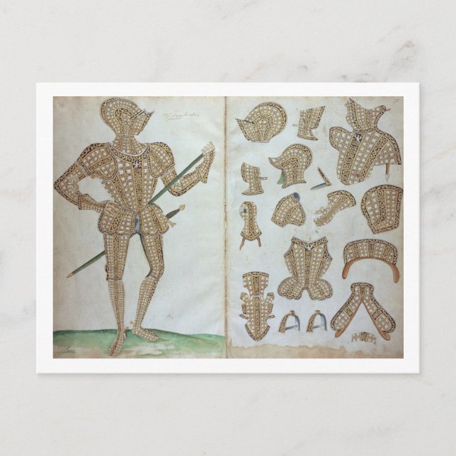 Postal Traje de armas para Sir Henry Lee, de 'An Elizabe (Anverso)