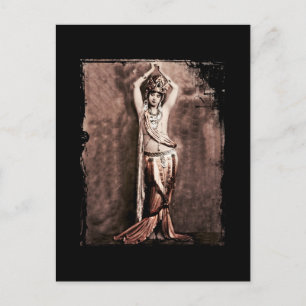 Postal Traje de bailarina de vientre de Mata Hari