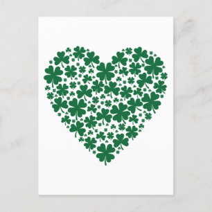 Postal Traje de chocolate Shamrock Hearts St. Patrick's D