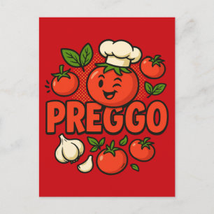 Postal Traje de Salsa Preggo Anuncio de Embarazo