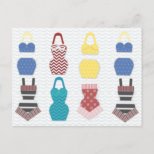 Postal Trajes de baño Vintage (Anverso)