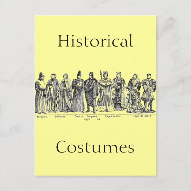 Postal Trajes históricos (Anverso)