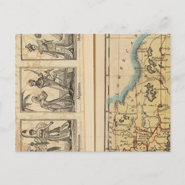 Postal Trajes Maine (Anverso)