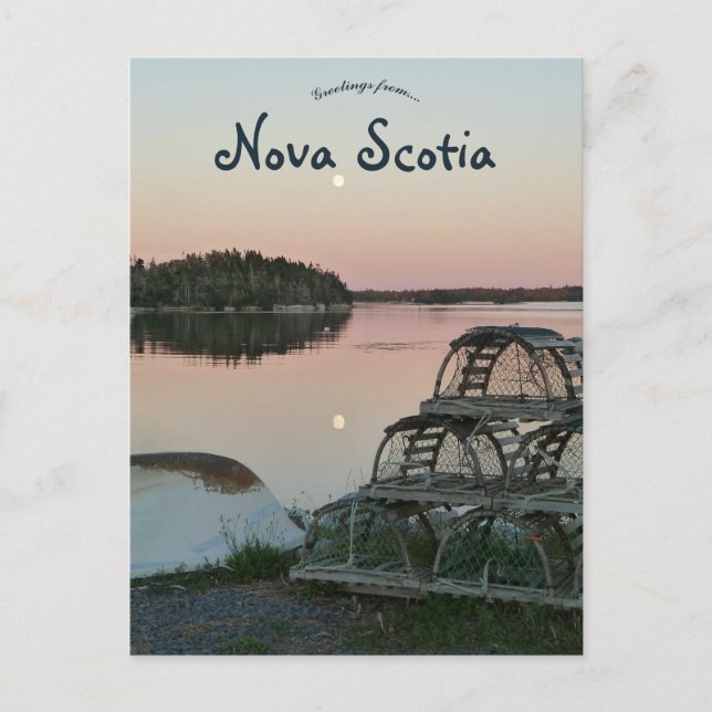 Postal Trampas de pesca de langosta en Nueva Escocia (Anverso)