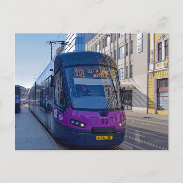 Postal Tramway Street Car Rumanía Posttravesía (Anverso)