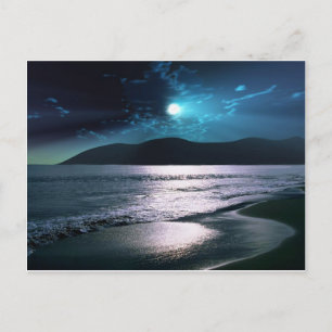 Postal Tranquilidad Beach Moonrise