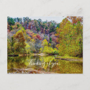 Postal Tranquilidad De Otoño Pensando En Ti Postcard