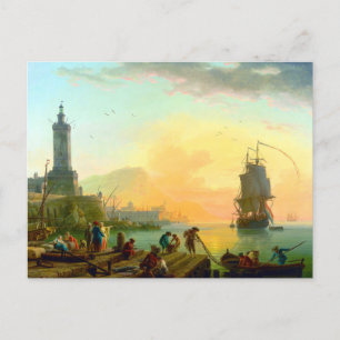 Postal Tranquilidad en el Mediterráneo por Claude-Joseph 