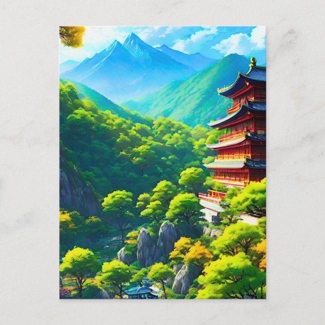 Postal Tranquilidad imperial: El abrazo de la naturaleza (Anverso)