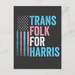 Postal Trans Folk Para Harris Election Transgender LGBT