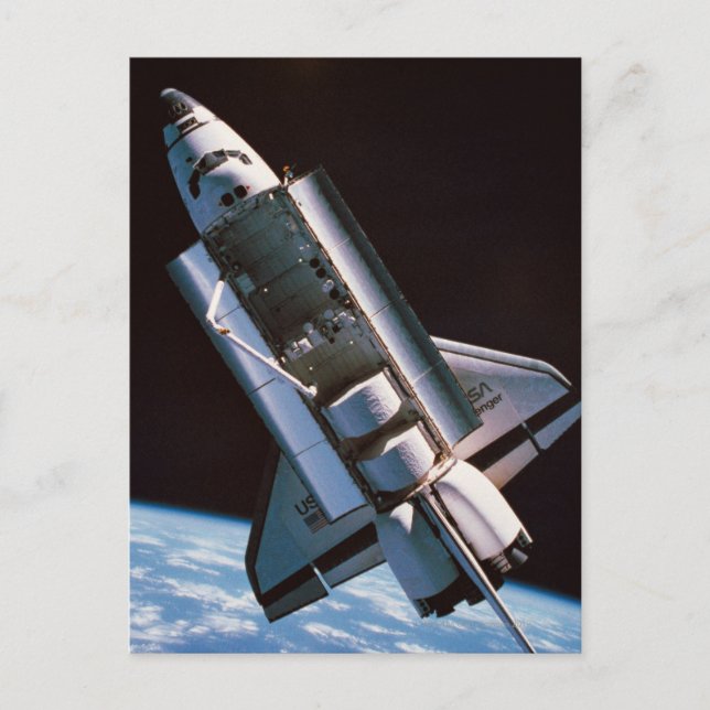 Postal Transbordador espacial con bahía de carga abierta (Anverso)
