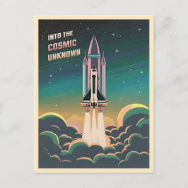 Postal Transbordador Espacial Retrográfico LoFi Cósmico R