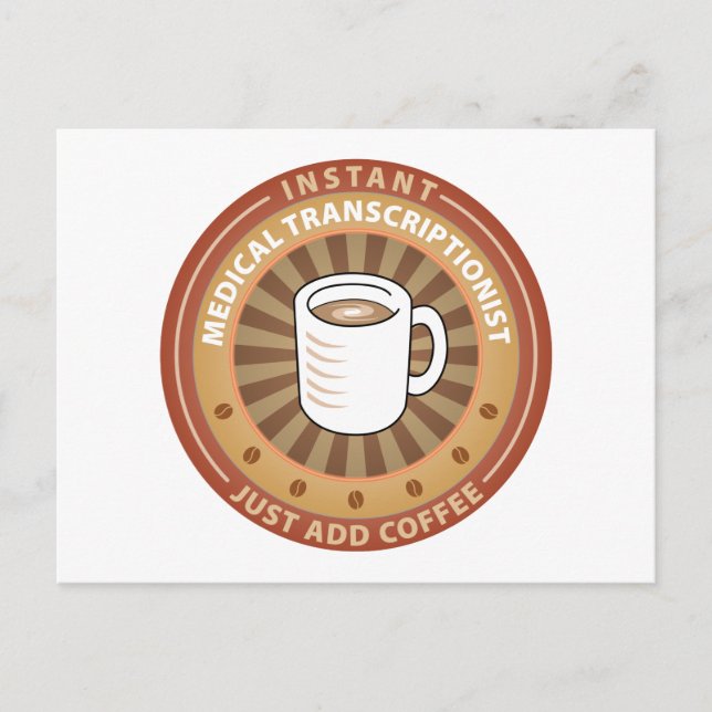 Postal Transcriptionist médico inmediato (Anverso)