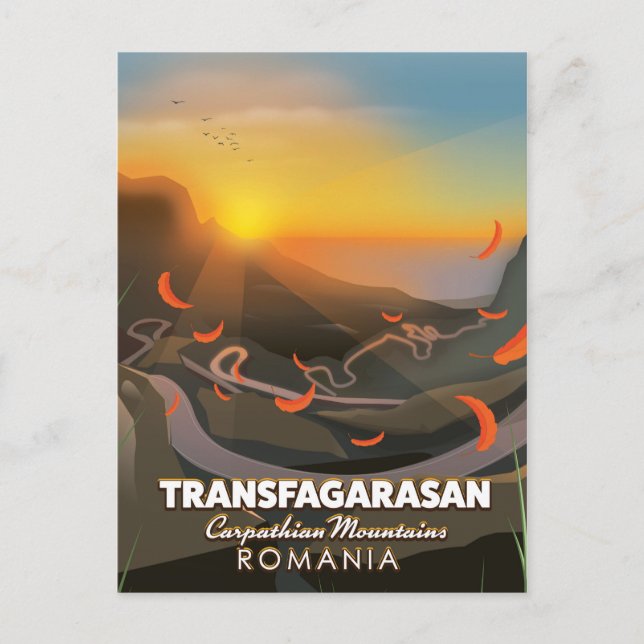 Postal Transfagarasan, Montañas Cárpatas, Carretera de Ru (Anverso)