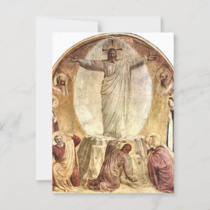 Postal Transfiguración de Cristo por Fra Angelico