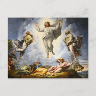 Postal Transfiguración de Cristo - Raphaello Sanzio 1520