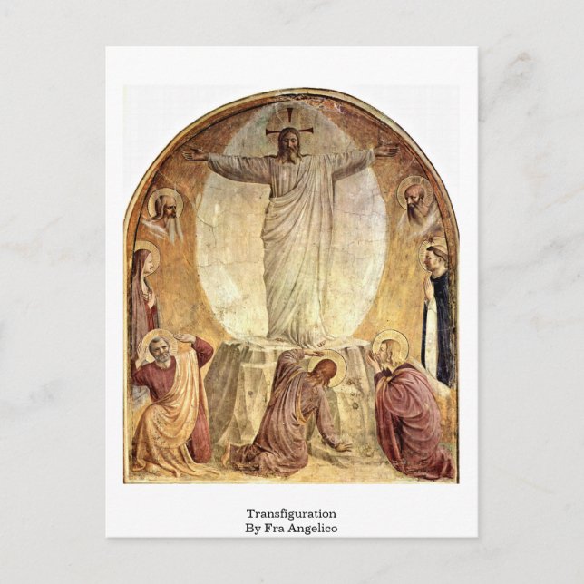 Postal Transfiguración Por Fra Angelico (Anverso)