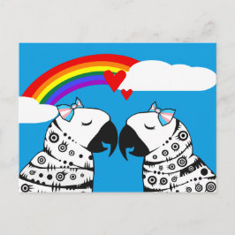 Postal Transgender Lesbian Parrots Couple
