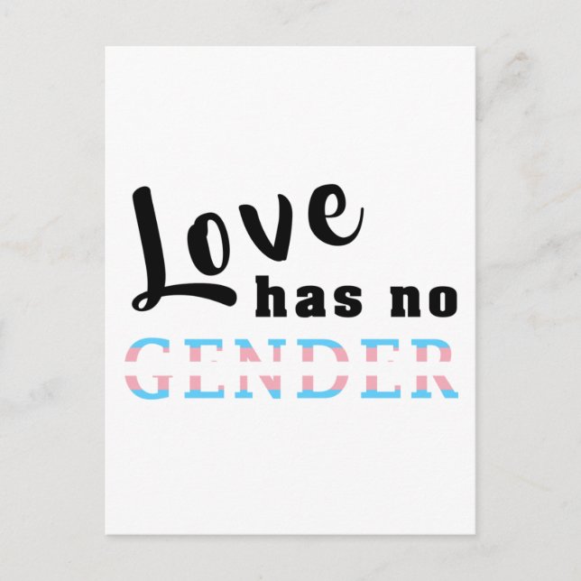Postal Transgender Love has no gender  (Anverso)
