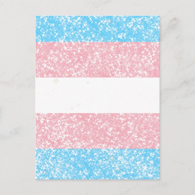 Postal Transgender Pride Glitter (Anverso)