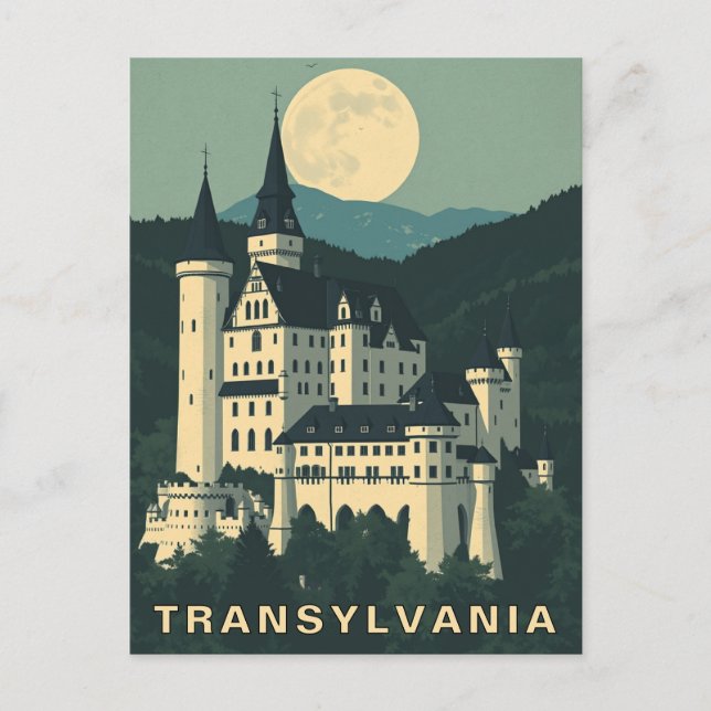 Postal Transilvania Rumania Viajes Castillo Gótico (Anverso)