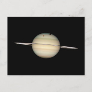 Postal Tránsito cuádruple de la luna de Saturno