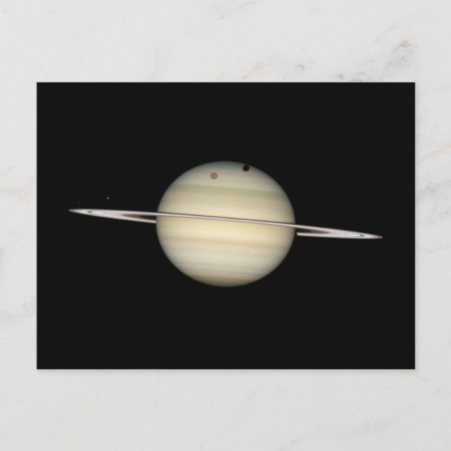 Postal Tránsito cuádruple de la luna de Saturno (Anverso)