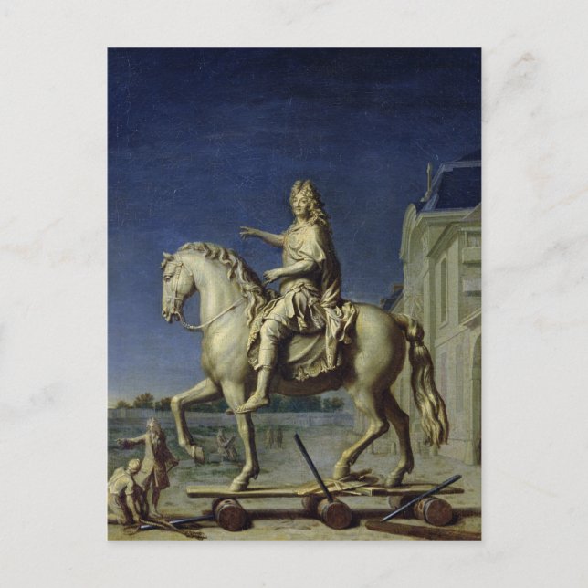 Postal Transporte de la estatua ecuestre de Luis (Anverso)