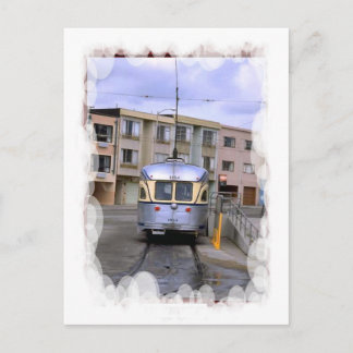 Postal Transporte de vintage - Tranvía de ciudad