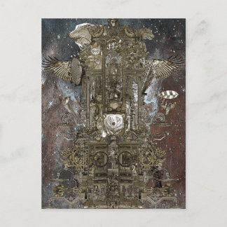 Postal Transporte espacial Steampunk