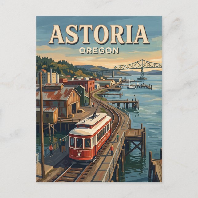 Postal Tranvía de Astoria Oregon (Anverso)