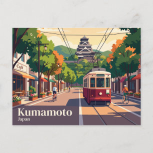 Postal Tranvía de Kumamoto Japón