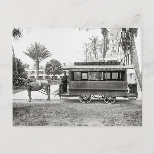 Postal Tranvía de la Costa Este de Florida, 1905 (Anverso)