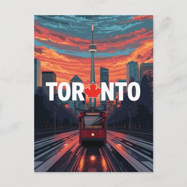 Postal Tranvía de la Torre CN de Toronto Canadá (Anverso)