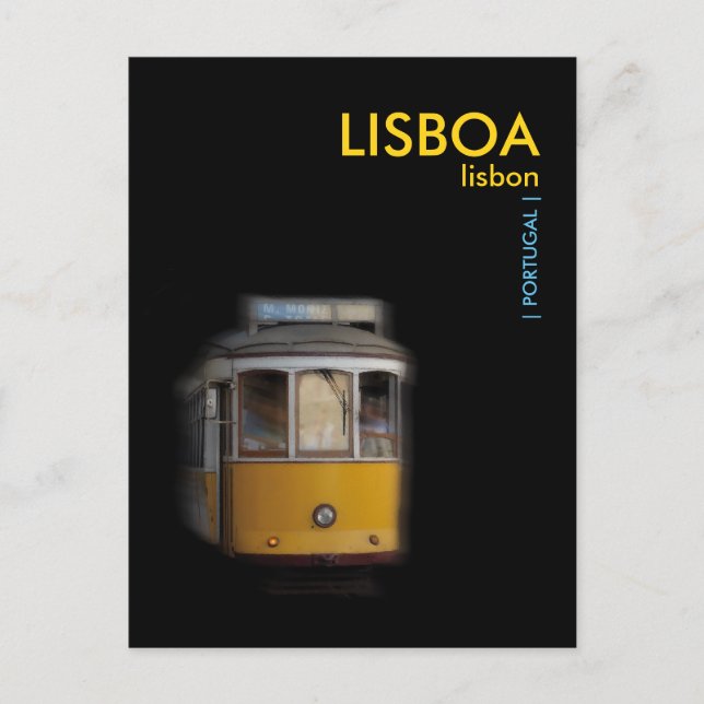 Postal Tranvía de Lisboa amarillo - LISBOA (Anverso)
