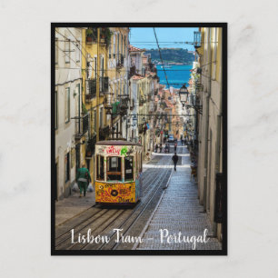 Postal Tranvía de Lisboa. Ciudad de Lisboa, Portugal Tarj