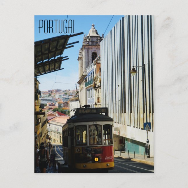 Postal Tranvía de Portugal (Anverso)