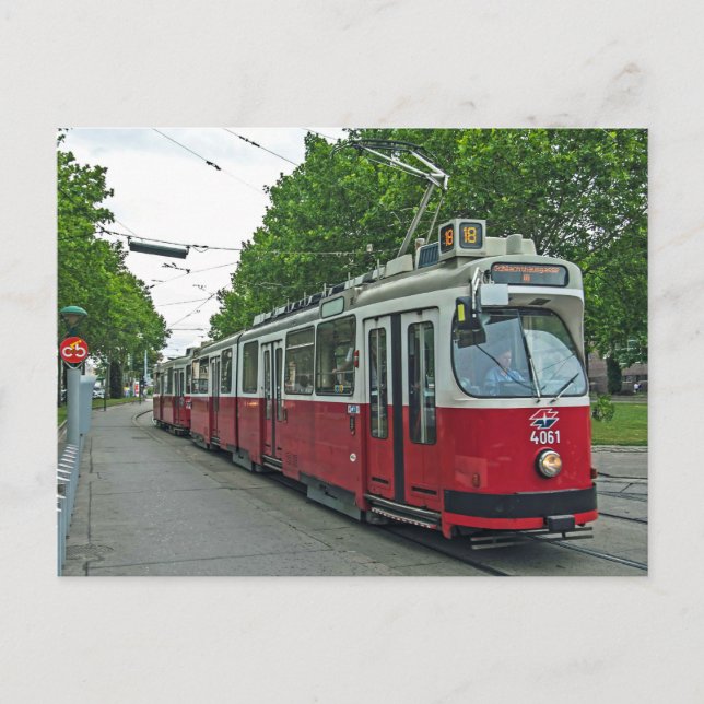 Postal Tranvía eléctrica de Viena 2014 (Anverso)
