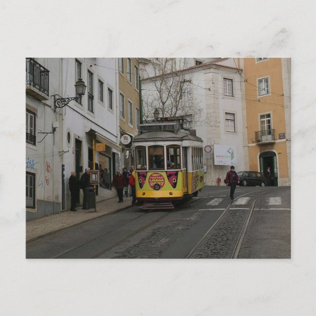 Postal Tranvía en Lisboa (Anverso)