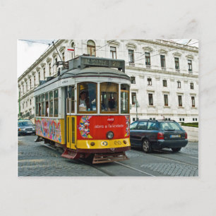Postal Tranvía en Lisboa, Portugal