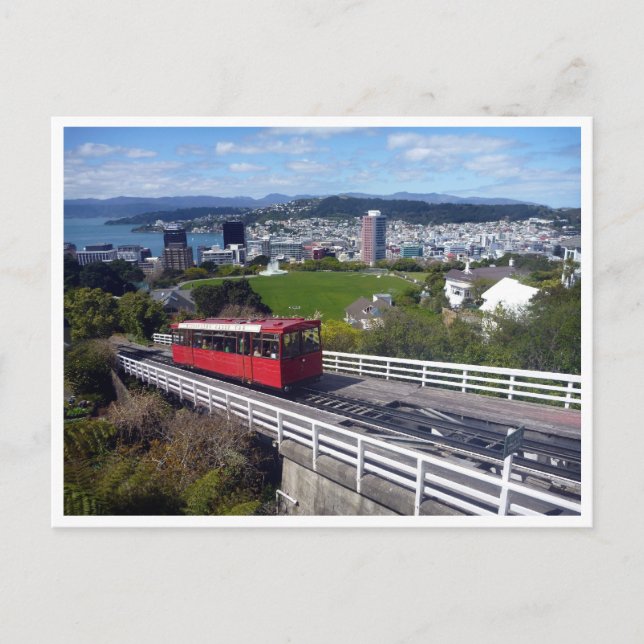 Postal tranvía rojo de wellington (Anverso)