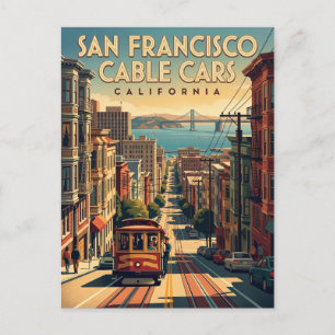 Postal Tranvías de cable de San Francisco California
