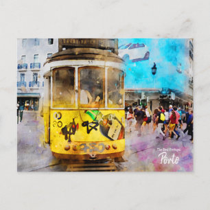 Postal Tranvías de Oporto Portugal