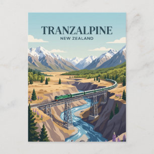 Postal TranzAlpine (Alpes del Sur) Nueva Zelanda